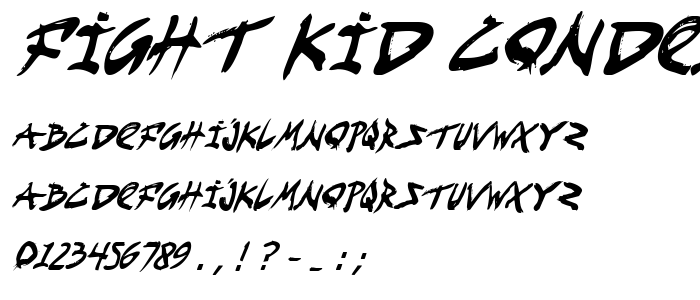 Fight Kid Condensed Italic font